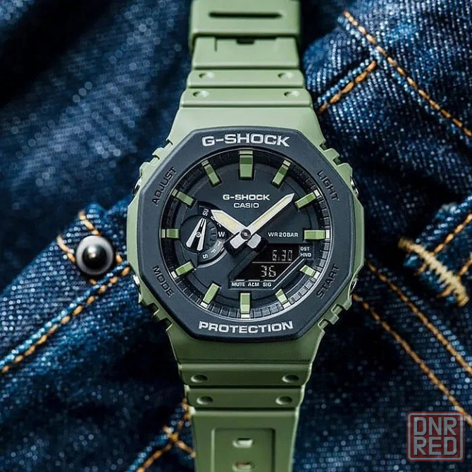 Часы Casio G-Shock GA-2110SU-3ADR (зеленые) противоударные, водозащита (20ATM), подсветка Макеевка - изображение 2