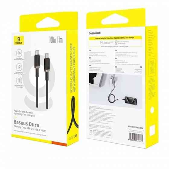 Кабель Baseus Dura Series Type-C to Type-C 100W 1m P10377803U01-00, черный-золото Макеевка