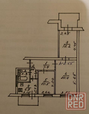 3х ком. квартира 70 м², Крытый рынок в Ворошиловском р-не. Донецк - изображение 10