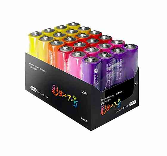 Батарейки Xiaomi ZMI Rainbow ZI7 тип AAA 24 шт. (цветные мини пальчиковые) Макеевка
