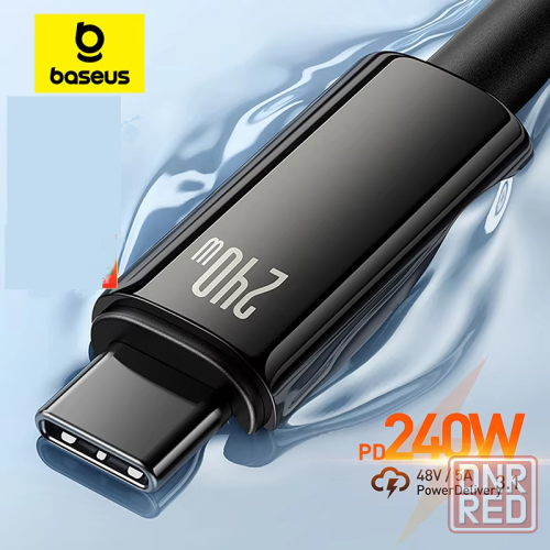Сетевой кабель Baseus Tungsten Gold Fast Charging Data Cable 240W 1m Black Макеевка - изображение 2