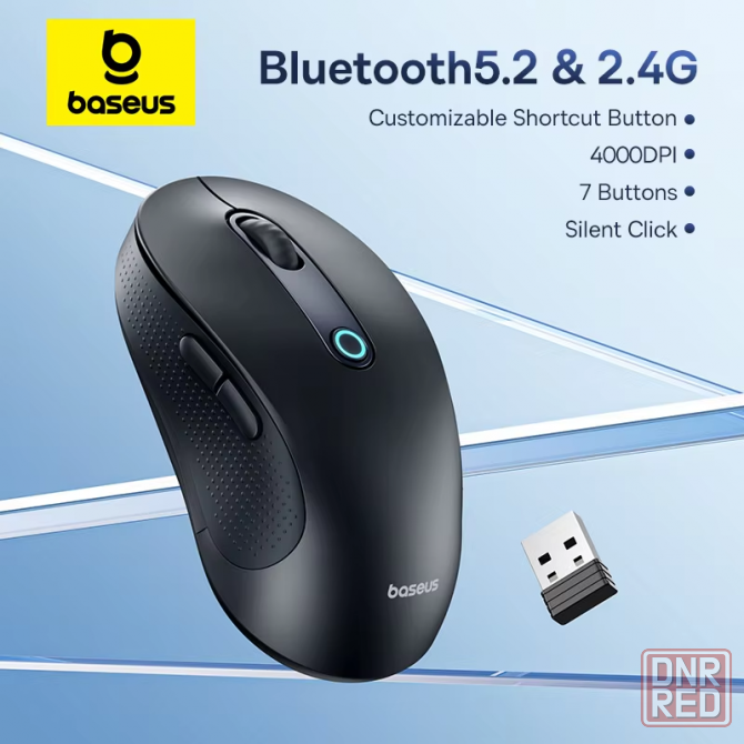 Беспроводная мышь Baseus F02 Ergonomic Wireless Mouse Cluster Black/White(B01055505111-01) Макеевка - изображение 4