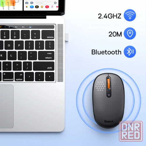 Трехрежимная беспроводная мышь Baseus F01B (2.4Ghz, BT3.0, BT5.0) Макеевка - изображение 5