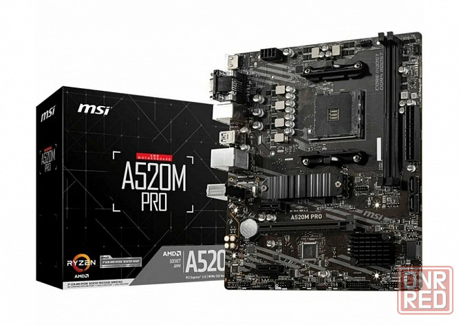 Материнская плата MSI A520M PRO AM4 Новая (с радиатором NVME) Донецк - изображение 1