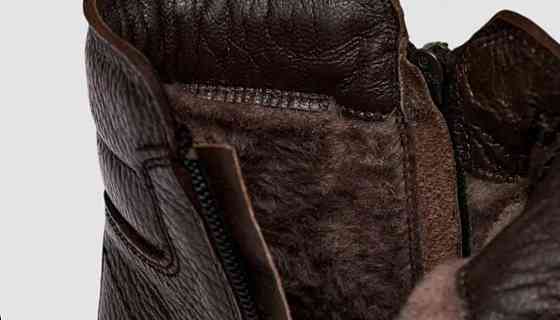 Ботинки кожаные зима натуральный мех Макеевка