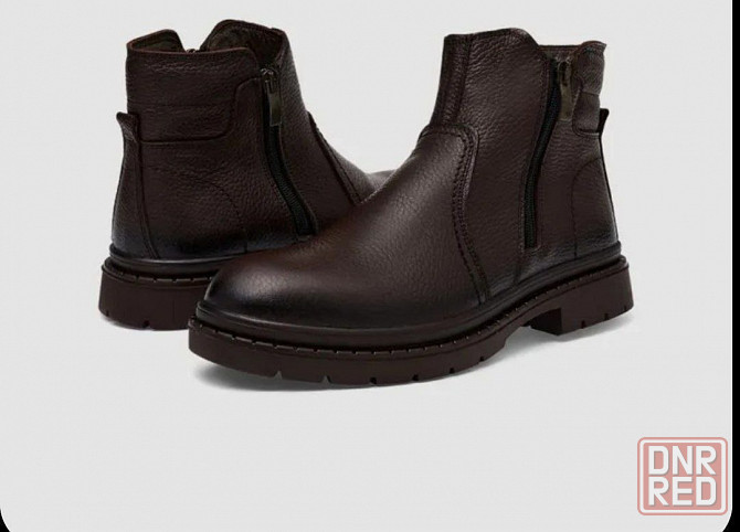 Ботинки кожаные зима натуральный мех Макеевка - изображение 1