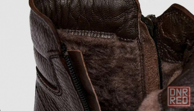 Ботинки кожаные зима натуральный мех Макеевка - изображение 2