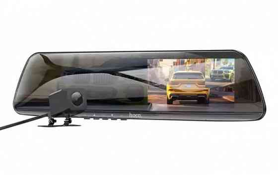 Видеорегистратор зеркало Hoco DV4 mirror driving recorder (dual-channel) 2 камеры Донецк