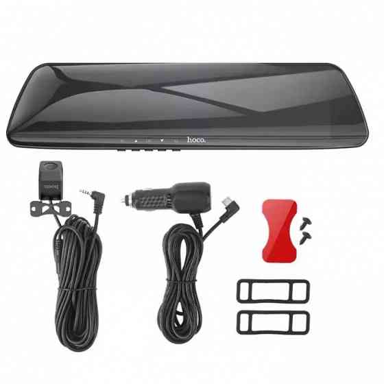 Видеорегистратор зеркало Hoco DV4 mirror driving recorder (dual-channel) 2 камеры Донецк