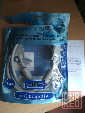 Фирменный кабель/шнур для монитора Belsis VGA-VGA (Новый! 1.8м) Донецк - изображение 2