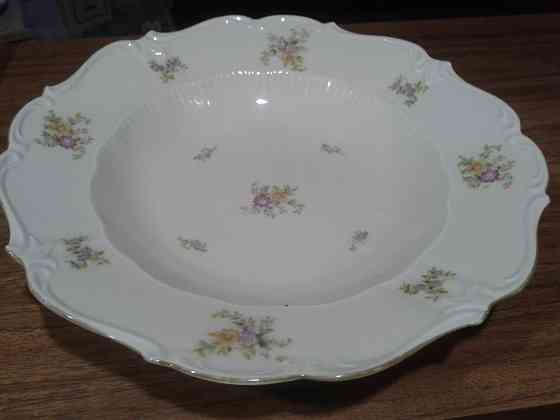 Соусник на подставке и тарелка.Старая Германия.Мейсенские цветы. Донецк