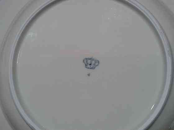 Соусник на подставке и тарелка.Старая Германия.Мейсенские цветы. Донецк