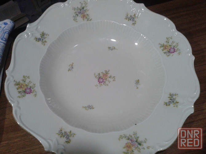 Соусник на подставке и тарелка.Старая Германия.Мейсенские цветы. Донецк - изображение 6