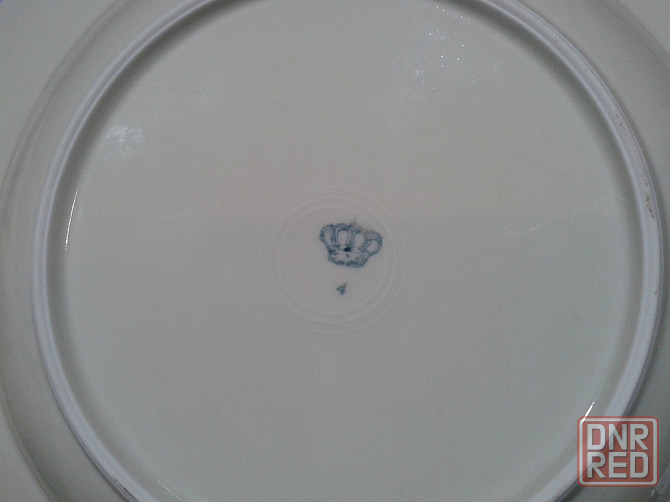 Соусник на подставке и тарелка.Старая Германия.Мейсенские цветы. Донецк - изображение 3