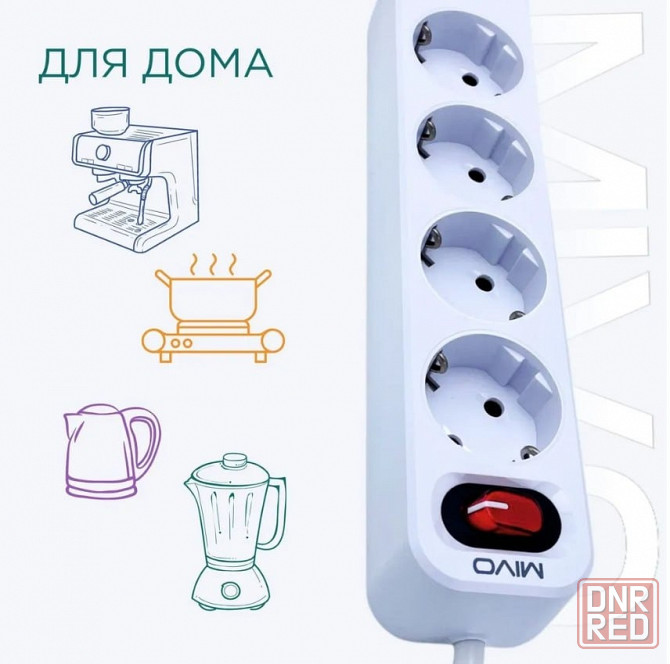 Фильтр-удлинитель Mivo MС-403 4 розетки+ 2 USB QC3.0+PD 20W White Макеевка - изображение 7
