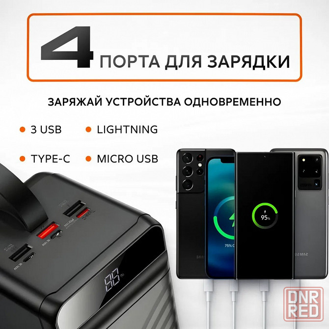 Аккумулятор внешний Hoco J123D Element 90000 mAh черный Макеевка - изображение 2