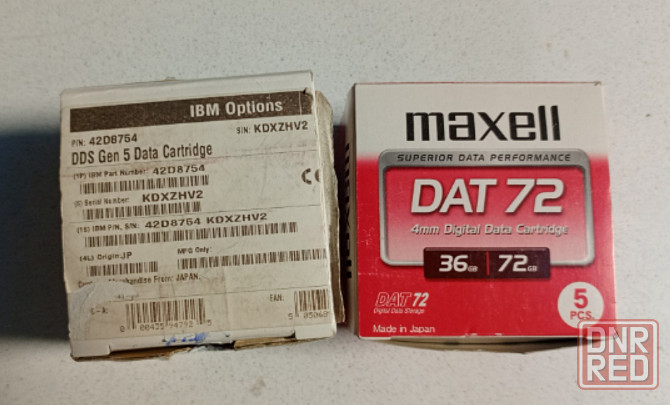 DAT-72 Японские кассеты 36/72GB "Maxwell" и "IBM" Донецк - изображение 2
