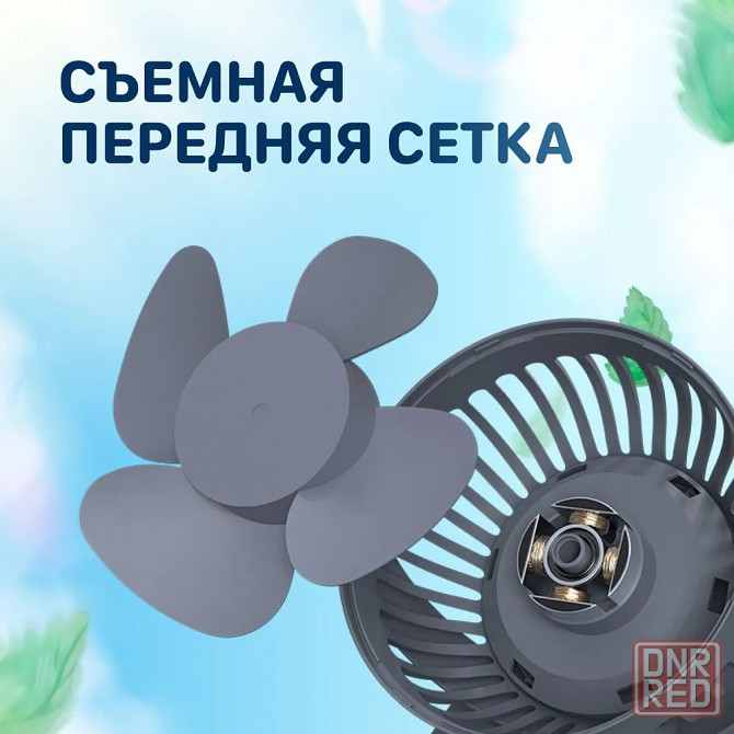 Вентилятор портативный Xiaomi Solove F3 Clip Electric fan 2000 mAh 3 Speed Type-C, темно-синий Макеевка - изображение 5