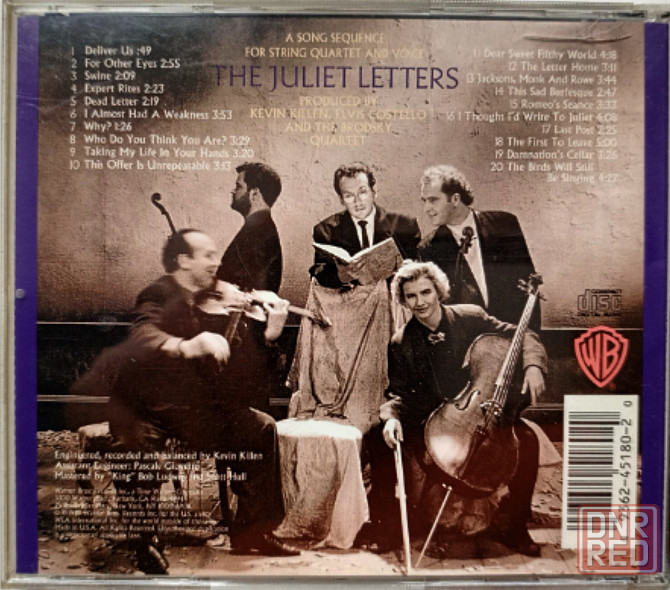 CD диск Elvis Costello the Brodsky Quartet-The Juliet Letters Донецк - изображение 2