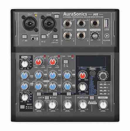 Микшерный пульт AuraSonics K4, микшер, звуковая карта, USB Донецк