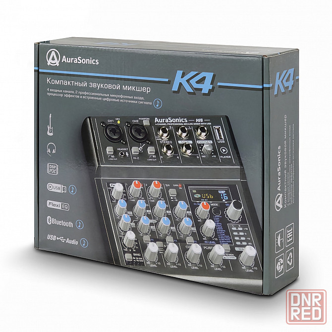 Микшерный пульт AuraSonics K4, микшер, звуковая карта, USB Донецк - изображение 5
