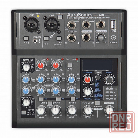 Микшерный пульт AuraSonics K4, микшер, звуковая карта, USB Донецк - изображение 1