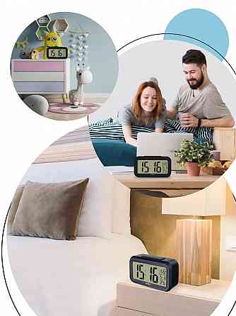 Часы-будильник Perfeo "Snuz", чёрный, (PF-S2166) время, температура, дата Макеевка