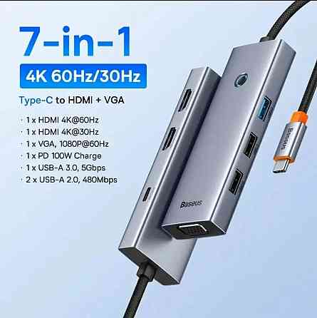 USB-хаб Baseus PortalJoy Series 7-Port Triple-Display HUB (7-в-1) Донецк