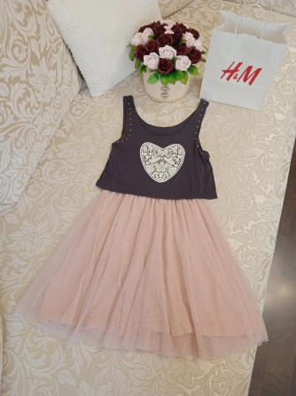 Красивое фирменное летнее платье «H&M», сарафан, футболка, юбка Донецк
