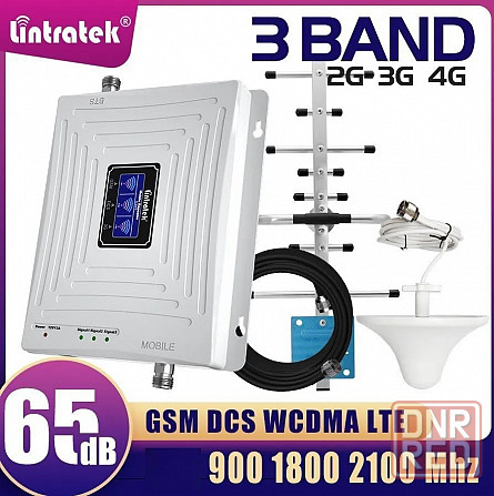 Усилитель сигнала Lintratek KW20C-GDW 4G LTE 3G 2G GSM - 900/1800/2100 МГц - для связи и интернета Макеевка - изображение 1