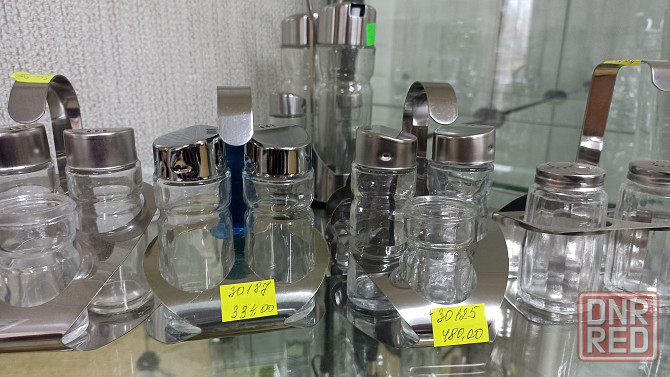 Продам наборы д/специй (стекло+нерж), фарфор Донецк - изображение 1