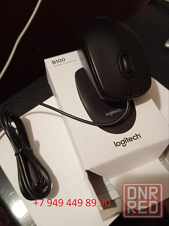 мышь проводная Logitech B100. Новая. Макеевка - изображение 3