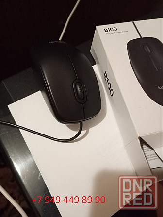 мышь проводная Logitech B100. Новая. Макеевка - изображение 1