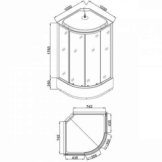 Душевая кабина Loranto 100x100x215 поддон 25 см Донецк