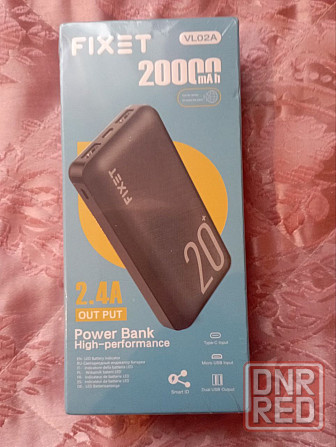 Повербанк Power bank Fixet 20000mah vl02a 2,4A out Донецк - изображение 1