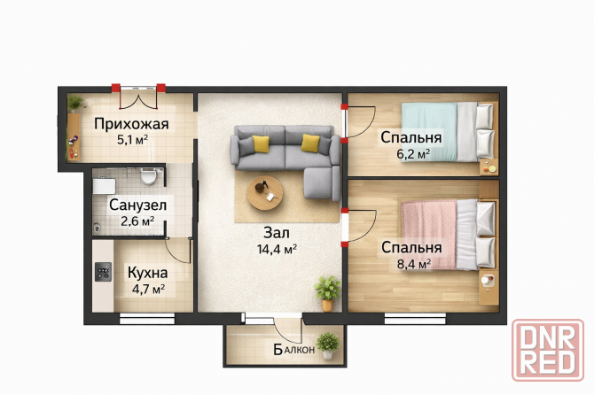 Квартира в центре Калининский рынок Донецк - изображение 1