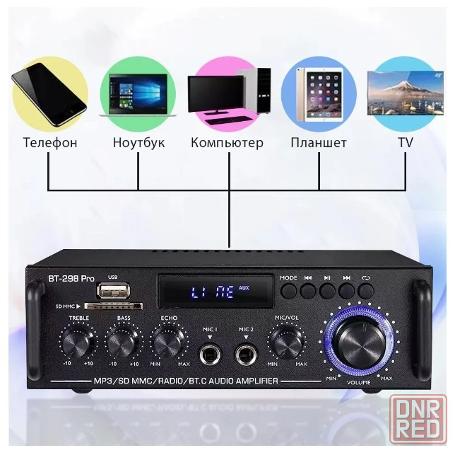 Цифровой усилитель мощности класса D Hi-Fi Bluetooth 5.0 Донецк - изображение 6