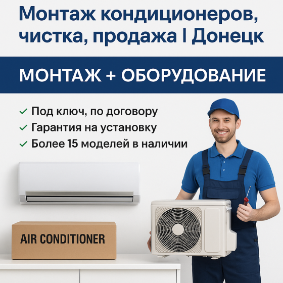 Монтаж кондиционеров Продажа и чистка Донецк Донецк