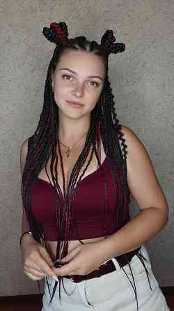 Плетение косичек; брейды; кудри; наращивание волос волосковое/афро/голливудское; детские прически Донецк