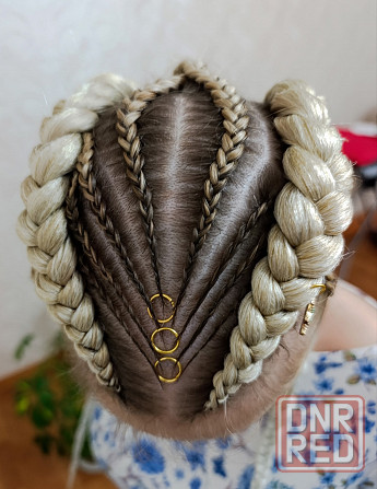 Плетение косичек; брейды; кудри; наращивание волос волосковое/афро/голливудское; детские прически Донецк - изображение 7