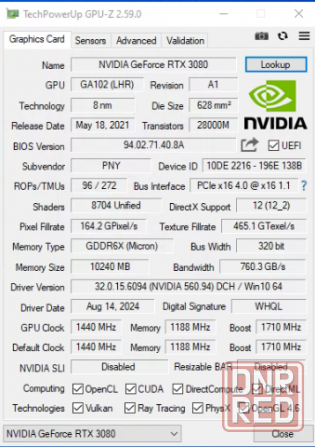 Видеокарта PNY RTX 3080 XLR8 Gaming REVEL EPIC-X RGB 10GB Макеевка - изображение 6