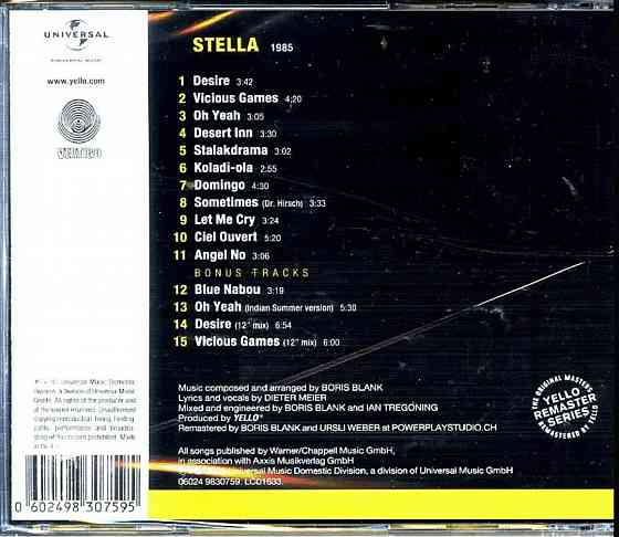 CD диск Yello-Stella Донецк