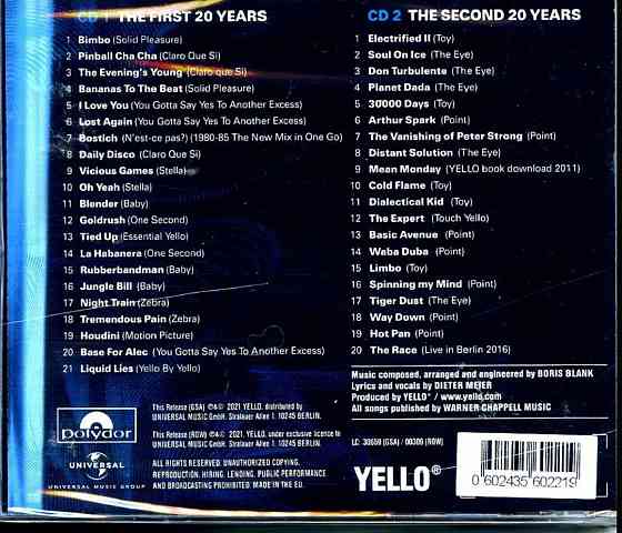2 CD диска Yello 40 Years Донецк