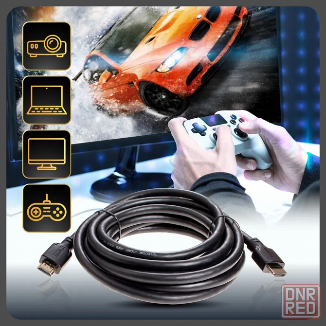 Кабель TELECOM TCG255-4.5M HDMI 19M/M, ver. 2.1, 8K 60 Hz 4.5m Макеевка - изображение 7