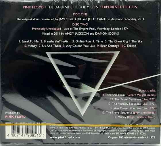 2 CD диска Pink Floyd -The Dark Side of the Moon Донецк