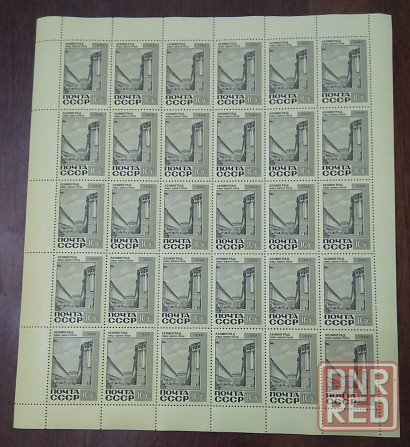 Марки Советского Союза 1968 года, полная серия "Памятники архитектуры", 6 листов, чистые. Донецк - изображение 4