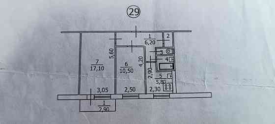 Даки2 ком-я все раздельно комнаты , санузел Макеевка