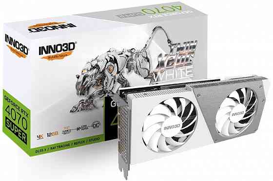 Видеокарта Inno3D NVIDIA GeForce RTX 4070 Super Twin X2 12GB Белая Новая Донецк