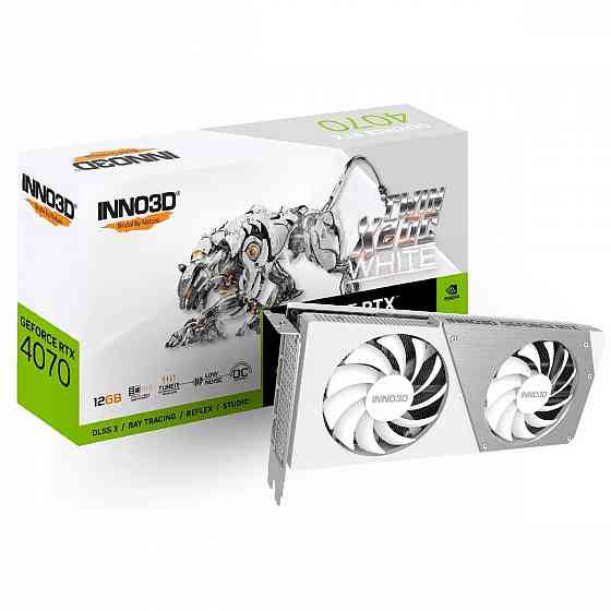 Видеокарта Inno3D NVIDIA GeForce RTX 4070 Twin X2 OC White Stealth 12GB Белая Новая Донецк