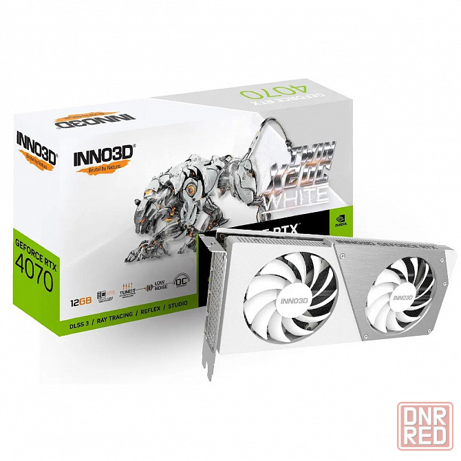 Видеокарта Inno3D NVIDIA GeForce RTX 4070 Twin X2 OC White Stealth 12GB Белая Новая Донецк - изображение 1